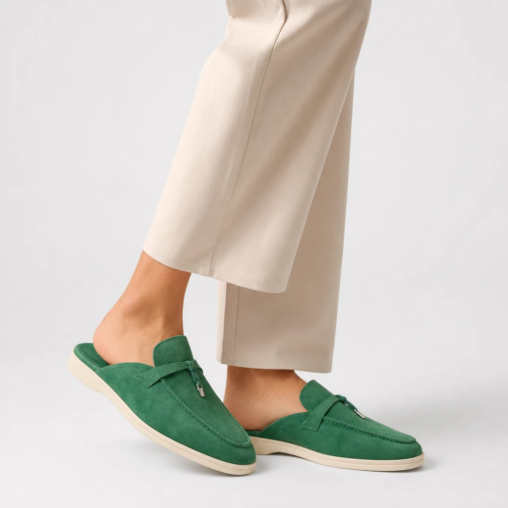 Not Logo Multi Colored Casual Slippers Suede Leather Women's Loafers Designer Luxury Lazy Women's Flat Shoes High Quality Shoes (Copie)