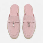 Not Logo Multi Colored Casual Slippers Suede Leather Women's Loafers Designer Luxury Lazy Women's Flat Shoes High Quality Shoes