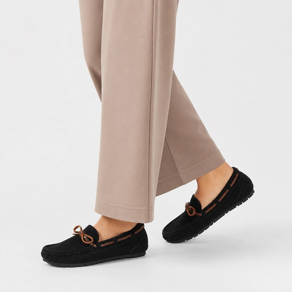 Soft Antiskid Soled Moccasins Women Casual Bowtie Flats Shoes Ladies Velour Loafers Cozy Slip On Walking Shoes Mocasines Mujer (Copie)